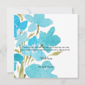 Elegant Waterverf Wildbloemen Flat Hartelijk dank Bedankkaart (Achterkant)