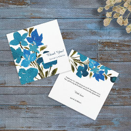 Elegant Waterverf Wildbloemen Flat Hartelijk dank Bedankkaart