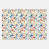 Elegant Waterverf Wildbloemen Inpakpapier Vel (Voorkant 3)