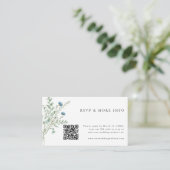 Elegant Waterverf Wildbloemen Weddenschap RSVP Informatiekaartje (Staand voorkant)