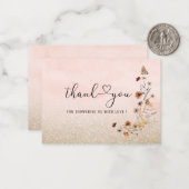 Elegant Waterverf Wilde bloem en vlinderbloemigen Notitiekaartje (Voorkant / Achterkant in situ)