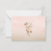 Elegant Waterverf Wilde bloem en vlinderbloemigen Notitiekaartje (Achterkant)