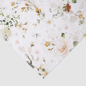 Elegant Waterverf Wilde bloem Tuingpapier Tissuepapier (Detail)