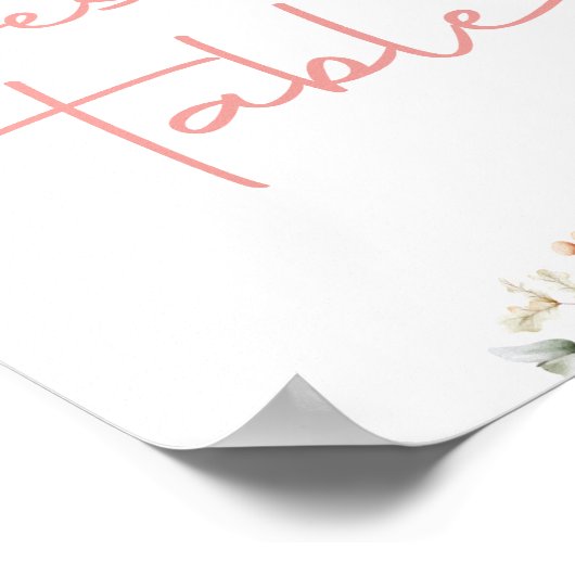 Elegant Waterverf Wilde Bloemen Feest Dessert Bord Poster (Hoek)