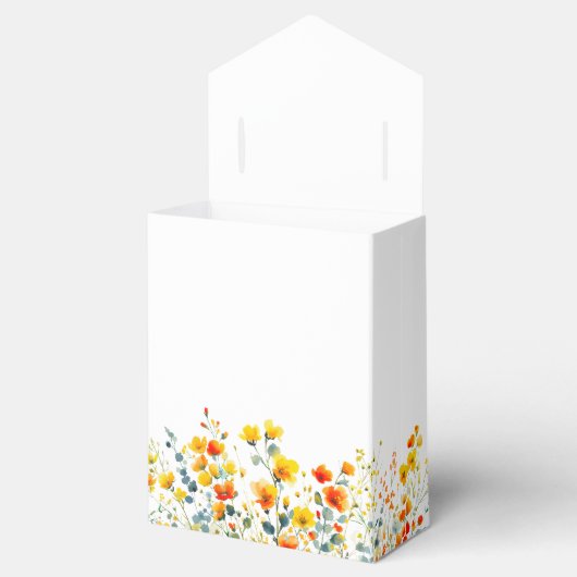 Elegant Waterverf Wilde bloemen Vrijgezellenfeest Bedankdoosjes (Geopend)