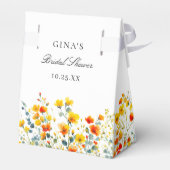 Elegant Waterverf Wilde bloemen Vrijgezellenfeest Bedankdoosjes (Achterkant)