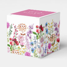 Elegant Waterverf Wilde Florals Wedding Favor Box