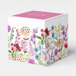 Elegant Waterverf Wilde Florals Wedding Favor Box Bedankdoosjes