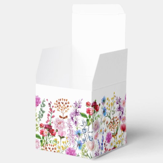 Elegant Waterverf Wilde Florals Wedding Favor Box Bedankdoosjes (Geopend)