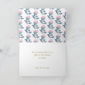 Elegant Waterverf Wilde Roos Bloem Dank je Bedankkaart (Binnen)