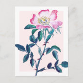 Elegant Waterverf Wilde Roos Vloer Moederdag Briefkaart (Voorkant)