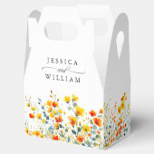Elegant Waterverf Wildflower Floral Wedding Bedankdoosjes (Geopend)