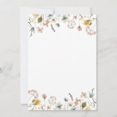 Elegant Waterverf Wildflower Floral Wedding Kaart (Achterkant)