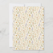 Elegant Waterverf Wildflower Floral Wedding Kaart (Achterkant)