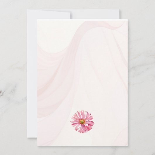 Elegant Waterverf Wildflower Garden Wedding Kaart (Achterkant)