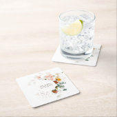 Elegant Waterverf Wildflower Garden Wedding Kartonnen Onderzetters (Insitu)