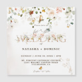 Elegant Waterverf Wildflower Garden Wedding Magne (Voorkant)