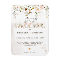 Elegant Waterverf Wildflower Garden Wedding