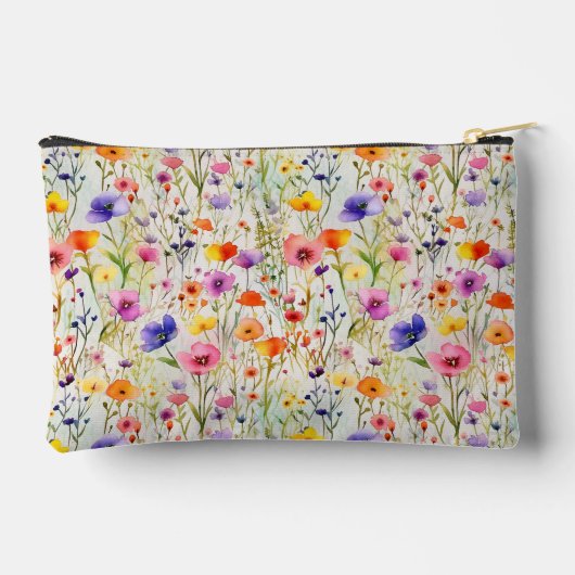 Elegant waterverf wildflower patroon etui (Achterkant)