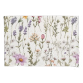 Elegant Waterverf Wildflower Pattern Kussensloop (Voorkant)