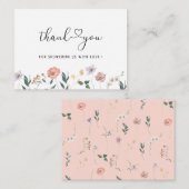 Elegant Waterverf Wildflower Spring Boho Rustic Notitiekaartje (Voorkant / Achterkant)