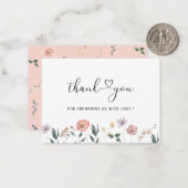 Elegant Waterverf Wildflower Spring Boho Rustic Notitiekaartje (Voorkant / Achterkant in situ)