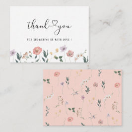 Elegant Waterverf Wildflower Spring Boho Rustic Notitiekaartje