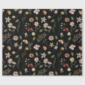 Elegant Waterverf Wildflower Tuingpap Cadeaupapier (Vlak)