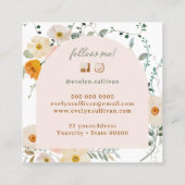 Elegant waterverf wildflower visitekaartje (Achterkant)