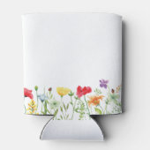 Elegant Waterverf Wildflower Vrijgezellenfeest Blikjeskoeler (Achterkant)