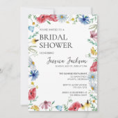 Elegant Waterverf Wildflower Vrijgezellenfeest Kaart (Voorkant)