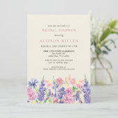 Elegant Waterverf Wildflower Vrijgezellenfeest Kaart (Staand voorkant)