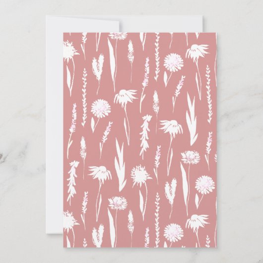 Elegant Waterverf Wildflower Vrijgezellenfeest Kaart (Achterkant)