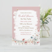 Elegant Waterverf Wildflower Vrijgezellenfeest Kaart (Staand voorkant)