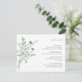Elegant Waterverf Wildflower WeddenDetails Informatiekaartje (Staand voorkant)