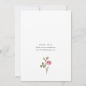 Elegant Waterverf Wildflower Weddenschap Kaart (Achterkant)