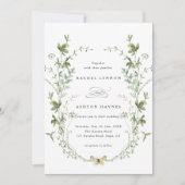 Elegant Waterverf Wildflower Weddenschap Kaart (Voorkant)