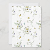 Elegant Waterverf Wildflower Weddenschap Kaart (Achterkant)