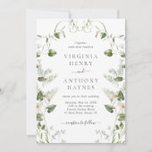 Elegant Waterverf Wildflower Weddenschap Kaart (Voorkant)