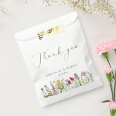 Elegant Waterverf Wildflower Wedding Bedankzakje (Gezegeld)