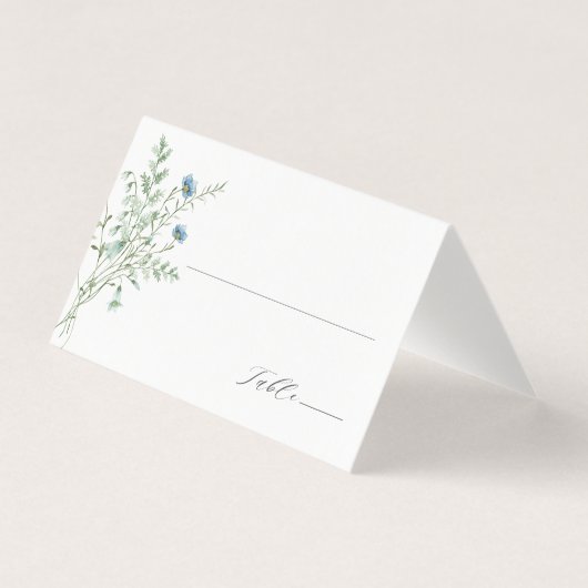 Elegant Waterverf Wildflower Wedding Place Card Kaart (Voorkant)