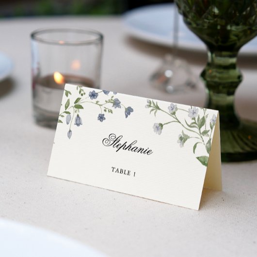 Elegant Waterverf Wildflower Wedding Place Card Plaatskaartje
