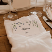 Elegant Waterverf Wildflower Wedding Place Card Plaatskaartje