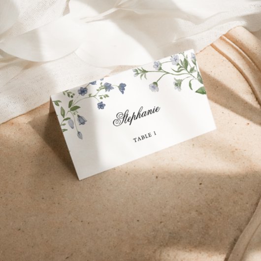 Elegant Waterverf Wildflower Wedding Place Card Plaatskaartje