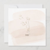 Elegant Waterverf Wildflower Wedding Uitnodiging (Achterkant)