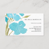 Elegant Waterverf Wildfowers Professional Visitekaartje (Achterkant)