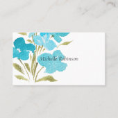 Elegant Waterverf Wildfowers Professional Visitekaartje (Voorkant)