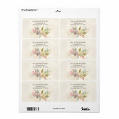 Elegant Waterverf Winter Berries & Greenery Etiket (Full Sheet)