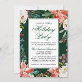 Elegant Waterverf Winter Floral Holiday Kaart (Voorkant)