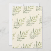 Elegant Waterverf Winter Greenery Wedding Kaart (Achterkant)